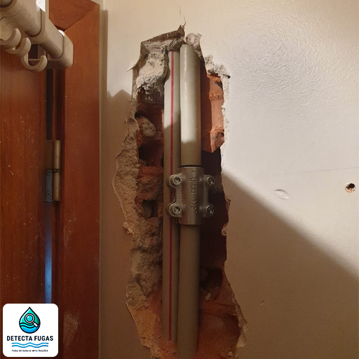 Conserto de fugas da água em sistema de aquecimento